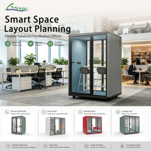 Cabine de jardin intérieure préfabriquée pour 8 personnes cabine de jardin insonorisée pour le bureau et la réunion. - Product Image 3