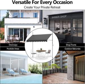 High Quality <b>Balcony</b> Clamp <b>Awning</b> with Hand Crank for Outdoor UV Protection <b>Awning</b> Height Adjustable Mail Order Packing - Product Image 5