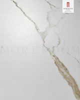 Dalle de marbre en porcelaine NUVOLA Calacatta blanc avec veines dorées, 1200x1200 mm, carrelage mural pour usage extérieur et jardin