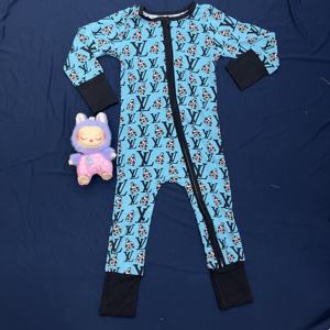 Ropa para Niños, Ropa de Bebé, Pijamas de Bambú para Bebé, Artículos para Bebé, Conjuntos de Ropa para Bebé, Pijama de Bambú para Bebé Estilo Occidental, Pijama de Bambú para Bebé de Tres Piezas - Product Image 2