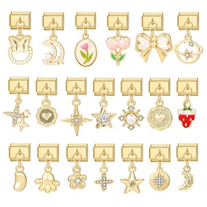 Fashion Charm for Bracelet with All-Match Golden Pendant Cross-Border Personalities Creative Accessory Italian Charm Bracelet - Product Image 2