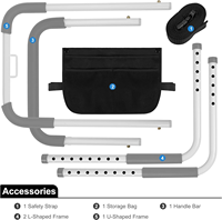 Barre de soutien médical pour lit, pour personnes âgées, en aluminium, design réglable, sac de rangement gratuit, fixation, fournitures thérapeutiques
