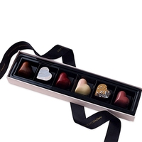 Boîte cadeau personnalisée en carton avec diviseur, petit coffret cadeau en forme de bande pour mariage, chocolat, Macaron, bonbons