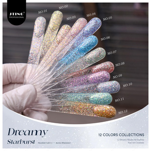 JTING Dreamy Aurora Glitter <b>Gel</b> Polish HEMA/TPO Free 12Colors <b>Gel</b> <b>Nail</b> Polish <b>Set</b> High Shine Soak Off Flashing Diamond <b>Nails</b> <b>Gel</b> - Product Image 3