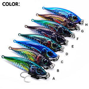 Leurre de pêche en eau salée à lancer lent en métal imprimé en 3D, avec hameçons assistants, 7g 10g 14g 21g 28g 40g 60g 80g, lumineux - Product Image 3