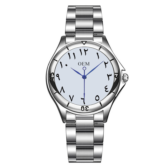 Custom Arabic Dial Casual Ultra Thin Black Fashion Wrist Stainless Steel Luxury Mens Quartz Watch