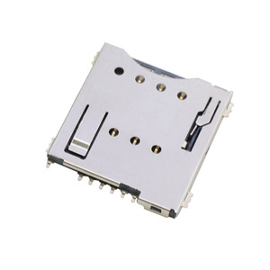 SIM7100-8-1-15-00-A SIM7100-8-1-15-01-A 9 pin SMT góc phải Micro Sim thẻ kết nối Push-push Micro Sim Thẻ Adapter - Product Image 1