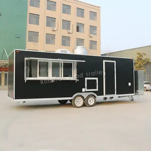 Robetaa camión de comida móvil remolque de comida con equipos completos de cocina carrito de venta de alimentos barra móvil