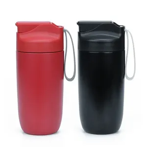 16oz 450ml Wide Mouth Stainless Steel Vacuum Insulated GYM Metal <b>Shaker</b> <b>Bottle</b> Custom Logo Steel Cup - Product Image 2