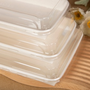 Plateau à <span class=keywords><strong>sushi</strong></span> rectangulaire en papier kraft de grande taille, biodégradable, écologique, de qualité alimentaire - Product Image 5