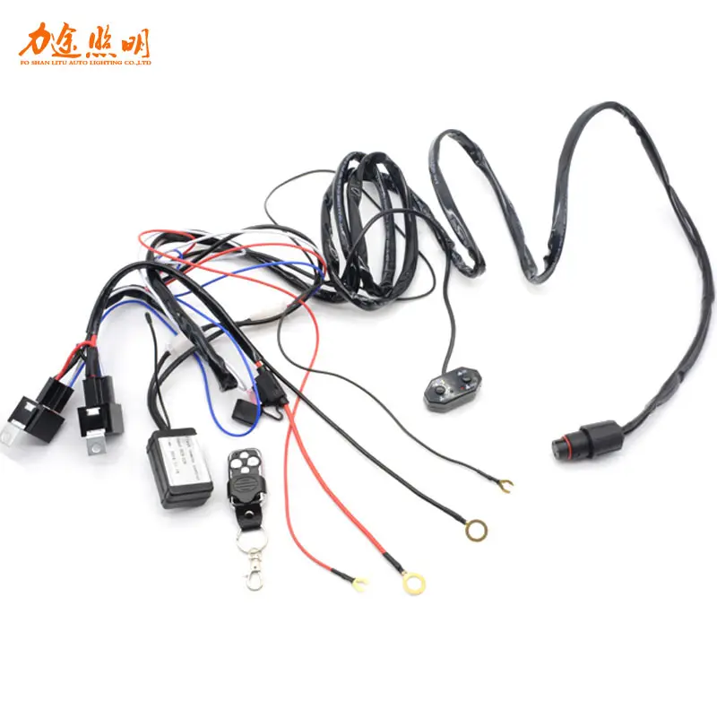 Wiring Harness Kit 1 to 3 Led Light Bar Cable Switch Relay Auto Work Driving Fog light Wiring Harness for Universal