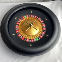 QINLONG Roue de roulette professionnelle en plastique de haute qualité 45 cm, jeu manuel à zéro simple et double zéro pour jouets