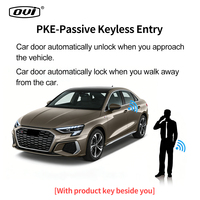 OVI 8100 Système d'alarme de voiture avec démarrage à distance, démarrage par bouton-poussoir, entrée sans clé PKE, système d'allumage à distance pour Audi A5 2010-2019, Plug-and-play