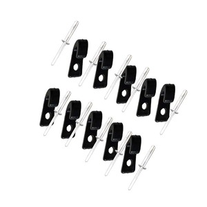 Boat Fitting <b>Plastic</b> Black J <b>Hook</b> With Rivet For Boat Deck Repair And Replacement 10 Pieces - Product Image 5