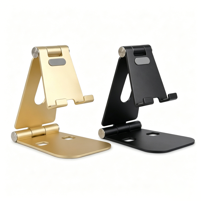 Wholesale Aluminum Foldable Phone Holder Desktop Adjustable Mobile Phone Tablet Stand 270 Rotating Portable for iPhone 16 15 Pro