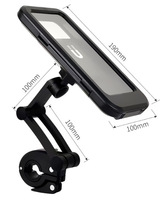 Support de téléphone pour vélo imperméable générique pour smartphones de 4 à 6,7 pouces, noir