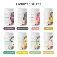 Mascarilla Facial Orgánica en Polvo para SPA de Belleza Profesional, Hidratante, Suavizante, Iluminadora, Antiarrugas, para Rostro y Nariz, Cristal