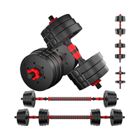 Ensemble d'haltères et d'haltères en ciment commercial portable de 20 à 40kg pour l'entraînement physique à domicile et l'haltérophilie