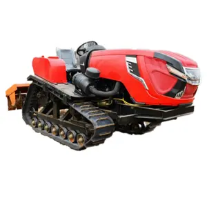 Goedkope 50hp Kleine Roterende Cultivator Crawler Grasmaaier Tractor Mini Tractor Voor Boomgaard Roterende Helmstok Cultivator