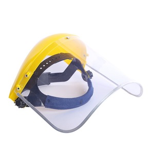 Masque de protection facial jaune en aluminium avec bordure, style bandeau, résistant aux chocs, à vision complète pour PC - Product Image 4