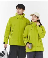 Veste de montagne 3-en-1 coupe-vent, imperméable, avec doublure polaire amovible, unisexe, pour le ski et les activités de plein air, logo personnalisé, vente en gros