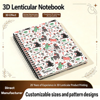 Cuadernos Espirales con Cubierta Lenticular 3D, Tamaños A5 y A6, Diseños Personalizados al por Mayor para Promoción