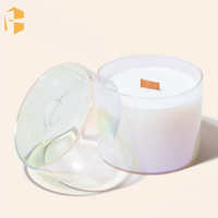 Contenants à bougies en verre borosilicate vides Fubei Living avec couvercles en verre, plusieurs couleurs et finitions, pots en vrac pour la fabrication de bougies