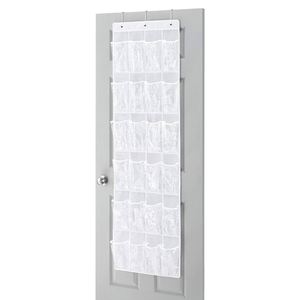 4-<b>hook</b> 24-compartment Transparent Storage Bag Behind the Door Non-woven Six-layer <b>Shoe</b> Buggy Bag Storage Bag PVC Storage Bag - Product Image 2