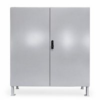 Armoire de distribution électrique extérieure en acier galvanisé IP55 à montage au sol, boîtier électrique industriel, fabrication sur mesure