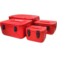 15-25-35-50L Ensemble de boîtes isothermes carrées en métal Boîte isotherme solide avec fonction de conservation de la glace pour le camping Conteneur isolé pour chauffe-aliments