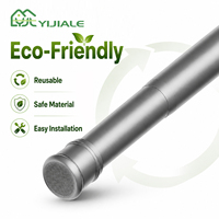 YIJIALE Barra de tensión de acero al carbono de 30K SQM Source Multi de 25 mm y 1.4-2.6 m, ajustable sin herramientas, para ducha en el baño