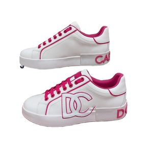 Chaussures de créateur de luxe HQY DG pour hommes, baskets basses à plateforme rétro, à lacets, à carreaux, pour femmes, chaussures d'entraînement - Product Image 1