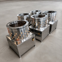 Machine à plumer les poulets en acier inoxydable pour usage commercial, capacité de 1 à 10 volailles par heure, élimination automatique des plumes pour la transformation en ferme