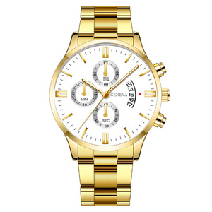 Reloj de cuarzo con correa de acero y calendario explosivo, reloj de <span class=keywords><strong>hombre</strong></span> de negocios con tres ojos, esfera grande, reloj para <span class=keywords><strong>hombre</strong></span> Wat Ch - Product Image 3