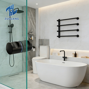 Modern Design Solid Aluminum Alloy Back-to-Back Shower <strong>Door</strong> <strong>Knobs</strong> for Villa Hotel Apartment Bathroom Glass Sliding <strong>Door</strong> Handle - Product Image 3