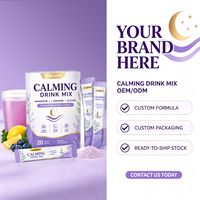 Mélange de poudre pour boisson apaisante pour la relaxation, le sommeil et le soutien anti-stress, avec Magnésium, Glycine, L-Théanine, Complément bien-être quotidien OEM ODM