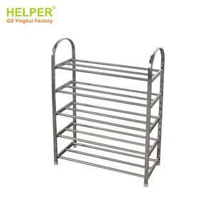 Stainless Steel Shoe Rack 5 Layers Space Saving Storage For Home Dormitory Doorway Use - Product Image 2