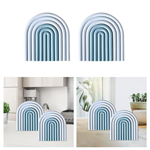 Sous-verres et tapis de table antidérapants en caoutchouc, silicone et PVC, style nordique, écologiques, personnalisables, avec motif arc-en-ciel mignon pour boissons - Product Image 4