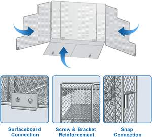 منظمات مكتبية شبكية معدنية ملحقات لمساحة العمل حامل أقلام منظم ملفات لوازم مكتبية للاستخدام في غرفة المعيشة وتنظيف المجوهرات - Product Image 3