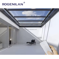 Sistema de techo de tragaluz esmaltado de aluminio retráctil motorizado del fabricante superior Patio ventilado al aire libre Sunrooms Estilo automático