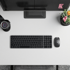 OEM ODM пользовательский компьютер 2,4G BT двухрежимный эргономичный офисный полноразмерный комбо с клавиатурой и мышью с мультимедийной функцией WIN98 - Product Image 4