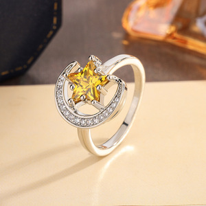 Anillo de Plata de Ley 925 con Moissanita, Anillo de Compromiso y Boda, Alternativa al Anillo de Plata con Circonita Cúbica para Mujer - Product Image 1