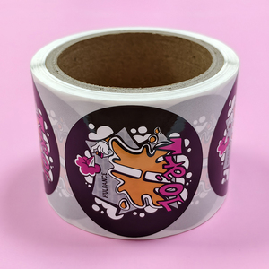 OEM <b>Roll</b> Decorative <b>Stickers</b> Perforated Line Easy Peel Vinyl Decor <b>Stickers</b> For Small Business Packaging - Product Image 1