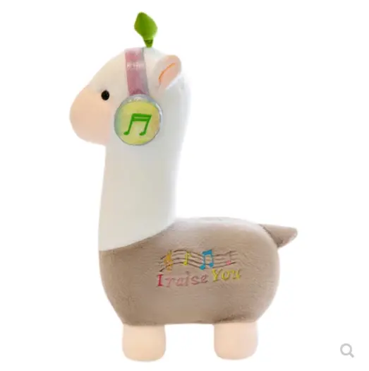 CE/ASTM 2024 Trending New Arrival Customized Music Alpaca Toys Fluffy Animal Stuffed Plushies Wild Animal Toys