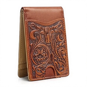 Cartera Corta de Cuero Genuino para Hombre, Estilo Vintage, con Cierre Abierto, Monedero de Lujo Hecho a Mano con Bloqueo RFID y Gran Capacidad - Product Image 2
