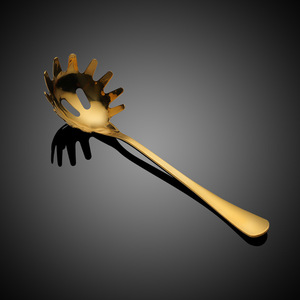 Vente en gros Passoire à <span class=keywords><strong>spaghetti</strong></span> Cuillère de serveur <span class=keywords><strong>Pince</strong></span> à pâtes en acier inoxydable Fourchette et cuillère pour la cuisine - Product Image 3