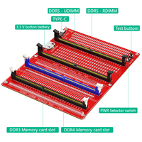 Combo 3 en 1 pour testeur de mémoire DDR3/4/5 RDIMM/UDIMM pour ordinateur de bureau PC, carte de test de mémoire DDR3/DDR4/DDR5 avec indicateurs LED