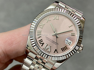 Đồng <span class=keywords><strong>h</strong></span>ồ cơ nữ 31mm, mặt số màu <span class=keywords><strong>h</strong></span>ồng, kính sapphire 5A - Product Image 4