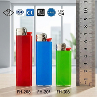 Briquet à silex classique en plastique économique – Couleurs assorties, cadeaux d'affaires, briquet à gaz jetable pour cigarettes