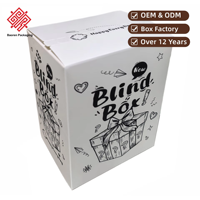 Caja de cartón corrugado vacía personalizada Baoren, caja ciega hecha a mano para embalaje de velas DIY, juguete de moda, impresión desechable